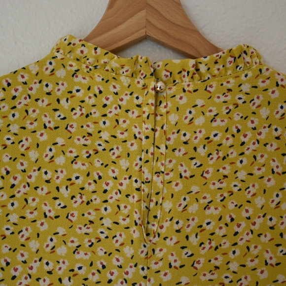 Boho yellow blouse size M - Picture 4 of 5